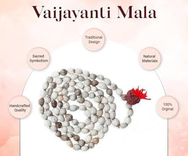 Original Vaijayanti Mala With Rudraksha Moira Stone