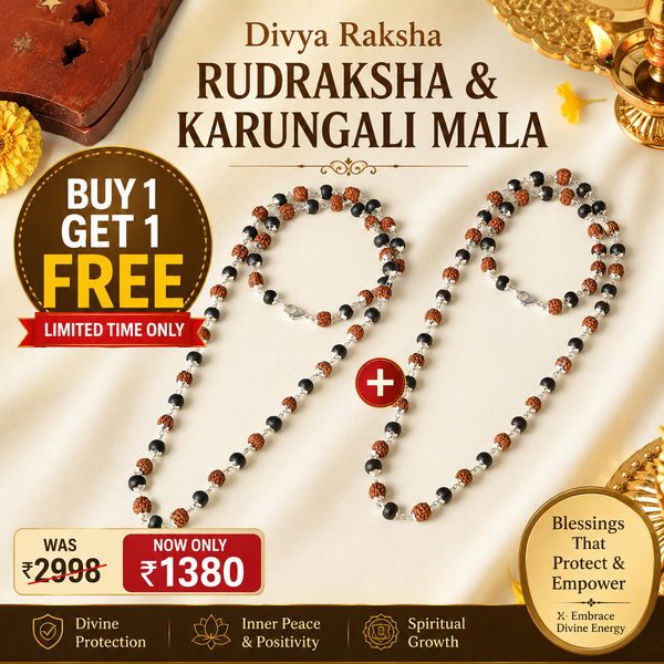 Divya Raksha Rudraksha & Karungali Mala - Combo Offer