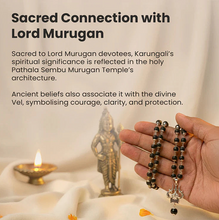 Karungali Mala with Om Shiva Trishul Pendant